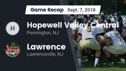 Recap: Hopewell Valley Central  vs. Lawrence  2018