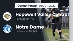 Recap: Hopewell Valley Central  vs. Notre Dame  2022
