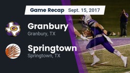 Recap: Granbury  vs. Springtown  2017