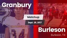 Matchup: Granbury  vs. Burleson  2017