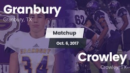 Matchup: Granbury  vs. Crowley  2017