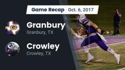 Recap: Granbury  vs. Crowley  2017