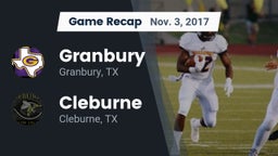 Recap: Granbury  vs. Cleburne  2017