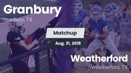 Matchup: Granbury  vs. Weatherford  2018