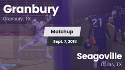 Matchup: Granbury  vs. Seagoville  2018