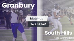 Matchup: Granbury  vs. South Hills  2018