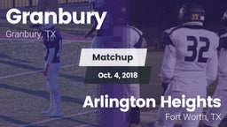 Matchup: Granbury  vs. Arlington Heights  2018