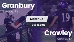 Matchup: Granbury  vs. Crowley  2018