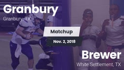 Matchup: Granbury  vs. Brewer  2018