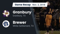 Recap: Granbury  vs. Brewer  2018
