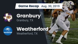 Recap: Granbury  vs. Weatherford  2019