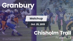 Matchup: Granbury  vs. Chisholm Trail  2019
