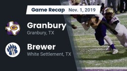 Recap: Granbury  vs. Brewer  2019