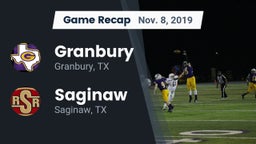 Recap: Granbury  vs. Saginaw  2019