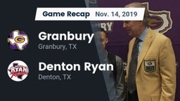 Recap: Granbury  vs. Denton Ryan  2019