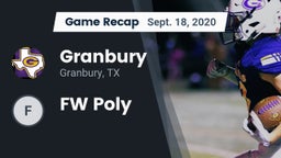 Recap: Granbury  vs. FW Poly  2020