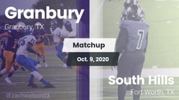 Matchup: Granbury  vs. South Hills  2020