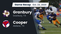 Recap: Granbury  vs. Cooper  2020