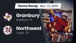Recap: Granbury  vs. Northwest  2020
