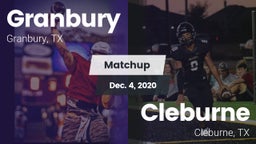 Matchup: Granbury  vs. Cleburne  2020