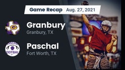 Recap: Granbury  vs. Paschal  2021