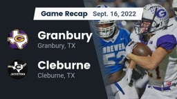 Recap: Granbury  vs. Cleburne  2022