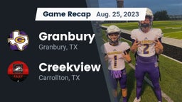 Recap: Granbury  vs. Creekview  2023