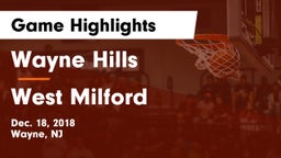 Wayne Hills  vs West Milford  Game Highlights - Dec. 18, 2018