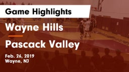Wayne Hills  vs Pascack Valley  Game Highlights - Feb. 26, 2019