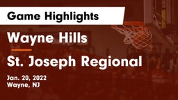 Wayne Hills  vs St. Joseph Regional  Game Highlights - Jan. 20, 2022