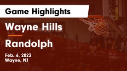 Wayne Hills  vs Randolph  Game Highlights - Feb. 6, 2023