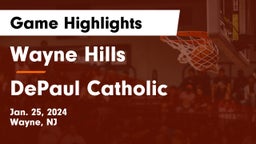 Wayne Hills  vs DePaul Catholic  Game Highlights - Jan. 25, 2024