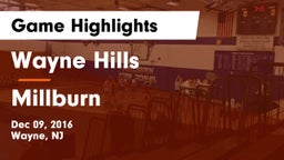Wayne Hills  vs Millburn  Game Highlights - Dec 09, 2016