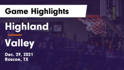 Highland  vs Valley Game Highlights - Dec. 29, 2021