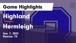 Highland  vs Hermleigh  Game Highlights - Jan. 7, 2022
