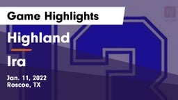 Highland  vs Ira  Game Highlights - Jan. 11, 2022