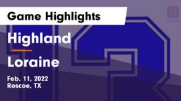 Highland  vs Loraine  Game Highlights - Feb. 11, 2022