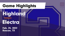 Highland  vs Electra  Game Highlights - Feb. 25, 2022