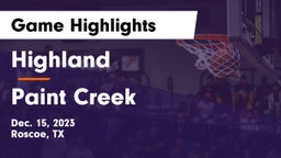 Highland  vs Paint Creek  Game Highlights - Dec. 15, 2023