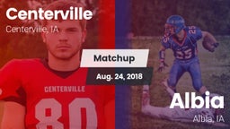 Matchup: Centerville High vs. Albia  2018