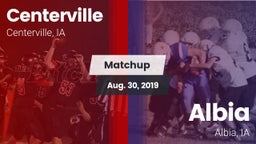 Matchup: Centerville High vs. Albia  2019