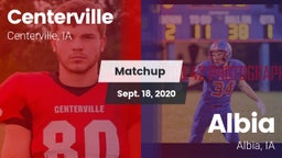 Matchup: Centerville High vs. Albia  2020