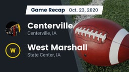 Recap: Centerville  vs. West Marshall  2020