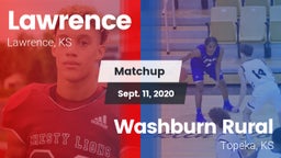 Matchup: Lawrence High vs. Washburn Rural  2020