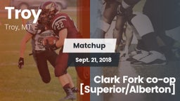 Matchup: Troy  vs. Clark Fork co-op [Superior/Alberton] 2018