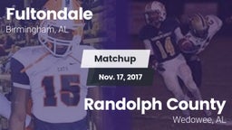 Matchup: Fultondale High vs. Randolph County  2017