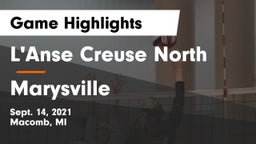 L'Anse Creuse North  vs Marysville  Game Highlights - Sept. 14, 2021