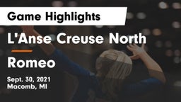 L'Anse Creuse North  vs Romeo  Game Highlights - Sept. 30, 2021