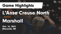 L'Anse Creuse North  vs Marshall  Game Highlights - Oct. 16, 2021