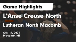 L'Anse Creuse North  vs Lutheran North Macomb Game Highlights - Oct. 14, 2021